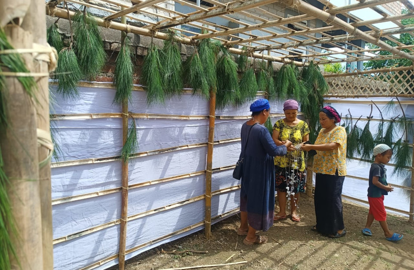  Members of the Bnei Menashe Jewish community prepare to celebrate the Sukkot holiday in Shavei Israel's relief center amid ethnic tensions in their local villages in India's northern state of Manipur. (credit: COURTESY OF SHAVEI ISRAEL)