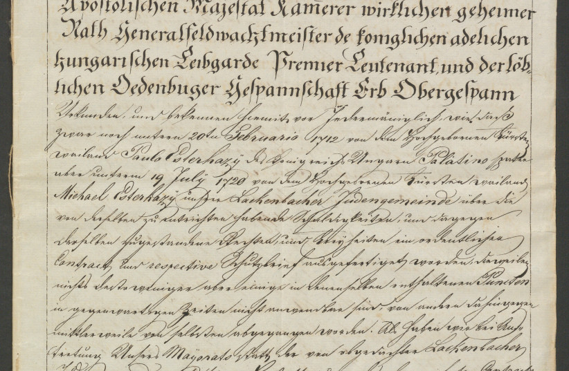  LETTER OF protection of the Lackenbach Jewish community; 1800, historical transcript (credit: archives – DD 1835/6783)