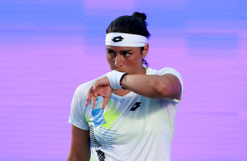  Tunisian tennis star Ons Jabeur has condemned acts of violence on social media, but also included the hashtag #FreePalestine in her post. (credit: REUTERS)