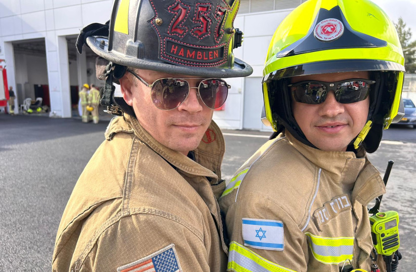 Firefighters taking part in the Emergency Volunteer Project.