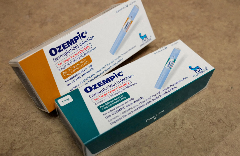  Boxes of Ozempic, a semaglutide injection drug used for treating type 2 diabetes made by Novo Nordisk, is seen at a Rock Canyon Pharmacy in Provo, Utah, U.S. March 29, 2023.  (credit: REUTERS/GEORGE FREY)