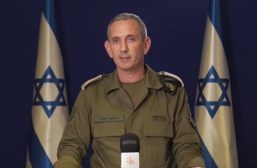  IDF Spokesman Daniel Hagari addresses the nation on October 21, 2023. (credit: screenshot)