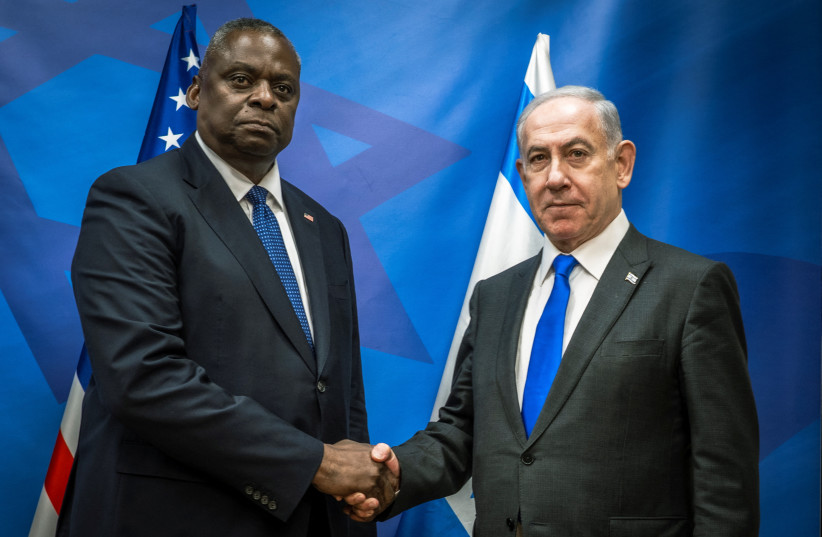  PRIME MINISTER Benjamin Netanyahu meets US Secretary of Defense Lloyd Austin in Tel Aviv, earlier this month. Austin compared the evil unleashed by Hamas to the savage crimes of ISIS. (credit: Office of the Secretary of Defense/Reuters)