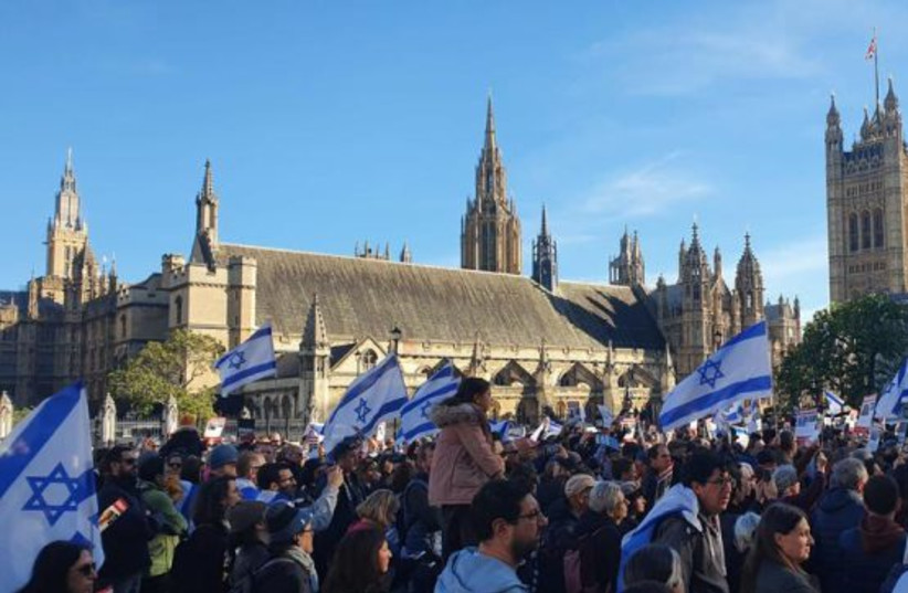 Rally in London United Kingdom in support of Israel (credit: Jewish People Policy Institute (JPPI))