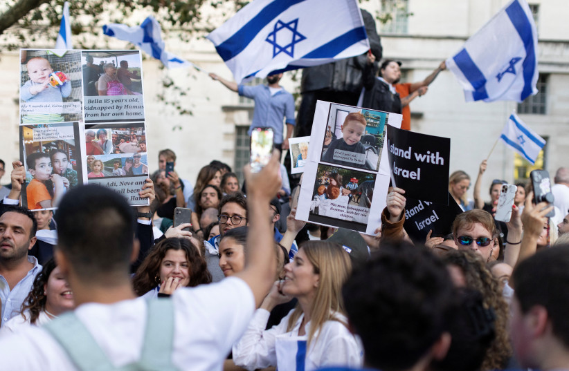  Protests during the conflict between Israel and Palestinian terrorist group Hamas, in London (credit: REUTERS/Anna Gordon)