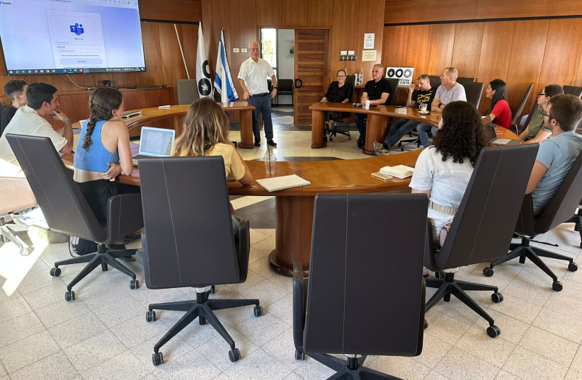  The task force with Prof. Ariel Porat, president of Tel Aviv University. (credit: TEL AVIV UNIVERSITY)