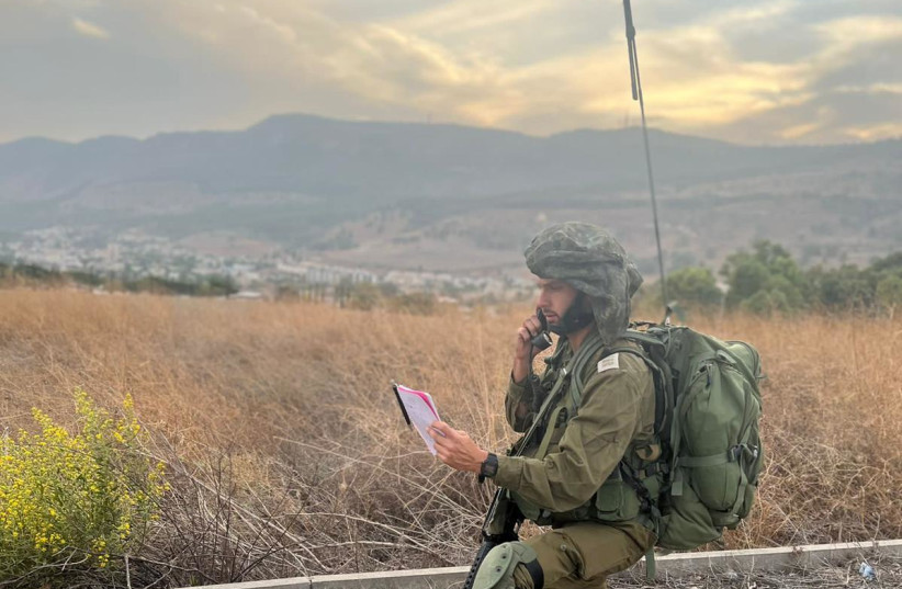  IDF Communications officer on the northern border, October 2023 (credit: IDF SPOKESPERSON'S UNIT)