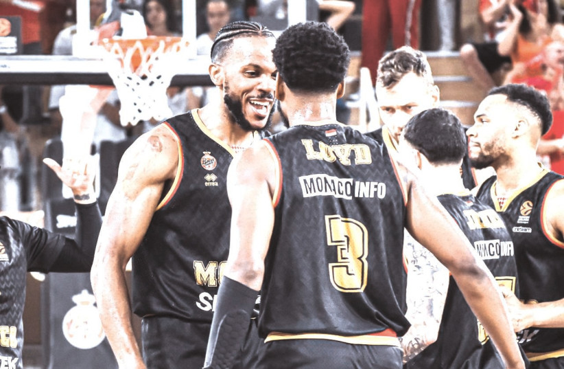  JARON BLOSSOMGAME (left) is part of a Monaco club that will contend for the Euroleague title, but he still has fond memories of his time in Israel with Ironi Nahariya (credit: YEHUDA HALICKMAN)