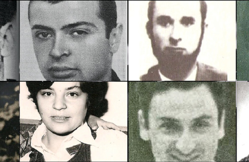  The hijackers: Mark Dymshits is top left. Next to him is Eduard Kuznetsov, whose wife, Sylva Zalmanson, is below him. (Screenshot from 'Operation Wedding') (credit: ANU MUSEUM)