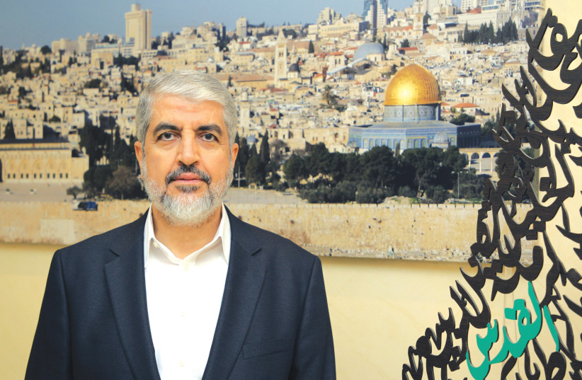 FORMER HAMAS head Khaled Mashaal poses during an interview with Reuters in Qatar, in 2020. During the current war, an Al-Arabiya anchor criticized him for harming Israeli civilians and asked him if he would apologize. (credit: NASEEM ZEITOON/REUTERS)