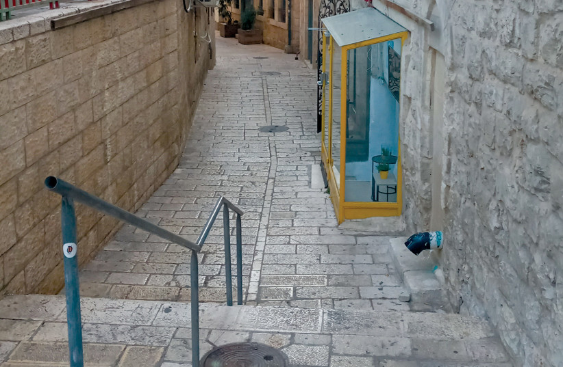  THE EATERY was tucked away in this alley. (credit: GIL ZOHAR)