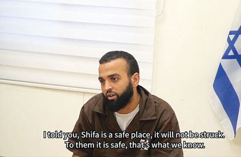  A SCREEN CAPTURE from video released last month showing a Hamas terrorist who was captured on October 7. (credit: IDF)