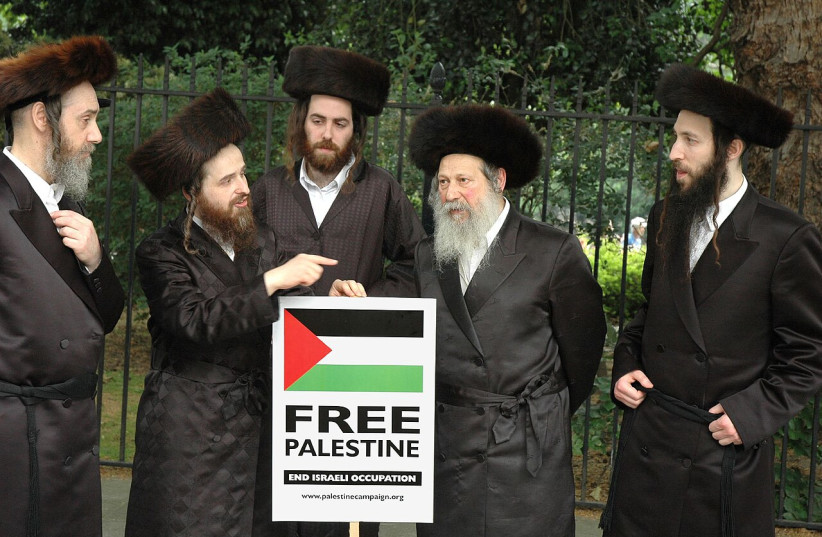 Members of the Neturei Karta orthodox group protest against Israel. (credit:  Peter Mulligan / Creative Commons 2.0)