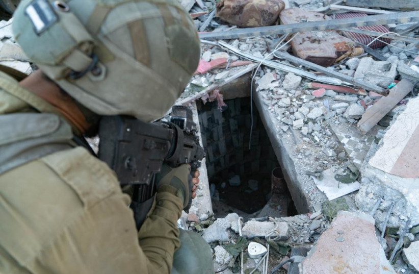  The IDF 401st Brigade inspect tunnels found in Gaza, November 23, 2023. (credit: IDF SPOKESMAN’S UNIT)