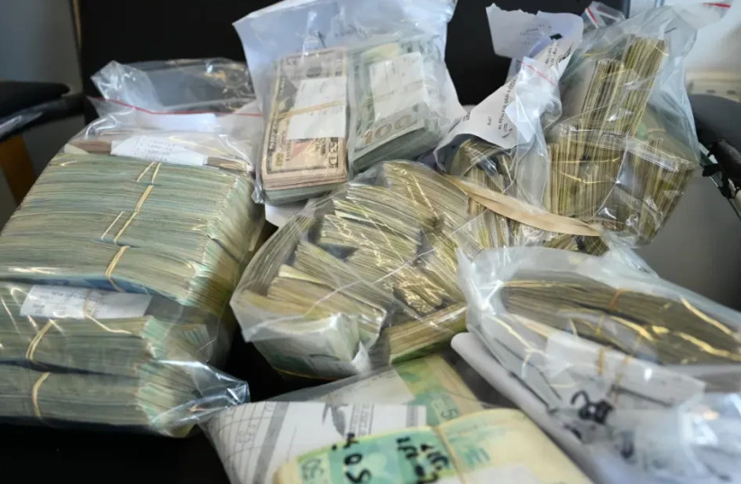  The money found in the Gaza Strip (credit: Spokesperson and Public Relations Division at the Ministry of Defense)