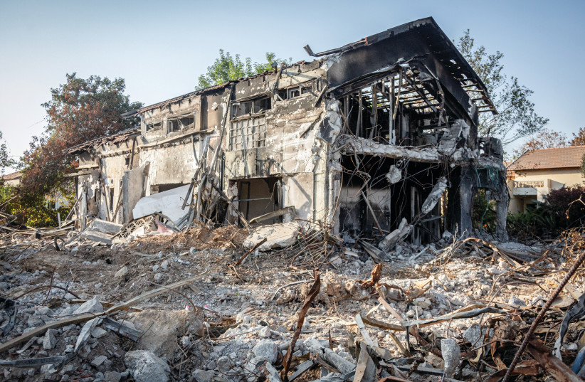  A DESTROYED house after Hamas terrorists infiltrated Kibbutz Be'eri and other communities on October 7: While most US Jews had some knowledge of these places, many will now never forget them. (credit: EDI ISRAEL/FLASH90)