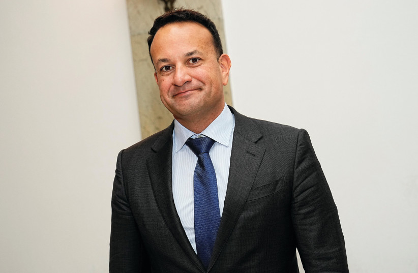  IRELAND'S PRIME MINISTER Leo Varadkar. In his statements about the release from captivity of Irish-Israeli nine-year-old Emily Hand, he neglected to make any direct mention of Hamas. (credit: REUTERS)
