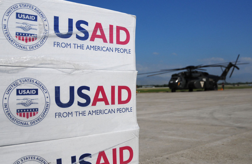  USAID pallets of food, water and supplies (credit: FLICKR)