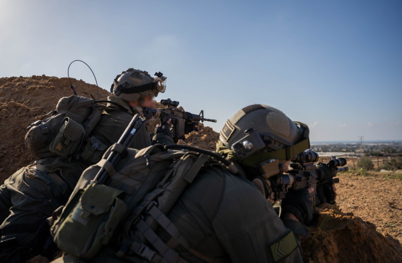   IDF soldiers operate in the southern Gaza Strip. December 2023 (credit: IDF SPOKESPERSON'S UNIT)