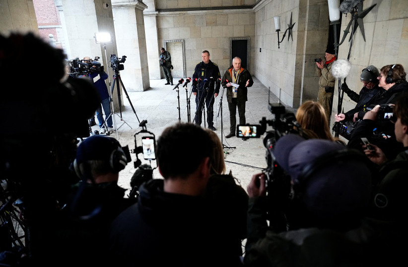  Copenhagen Police and PET hold a press briefing on coordinated police action, in Copenhagen, Denmark, Thursday 14 December 2023 (credit: RITZAU SCANPIX/MARTIN SYLVEST VIA REUTERS)
