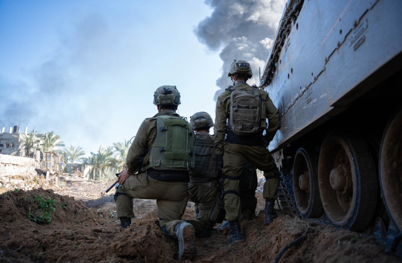  IDF soldiers seen in the Gaza Strip on December 19, 2023. (credit: IDF SPOKESPERSON'S UNIT)