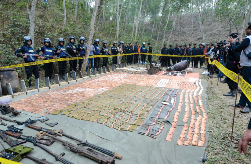  Weapons recovered from a militancy hideout in Bangladesh. (credit: Weekly Blitz)