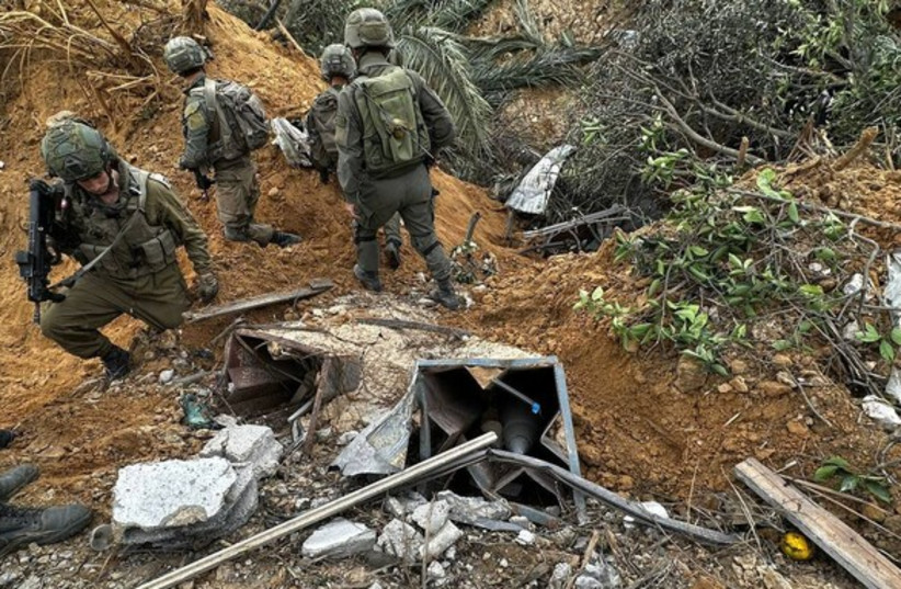  A tunnel shaft located in the yard of Mohammed Deif's home. (credit: IDF SPOKESPERSON'S UNIT)