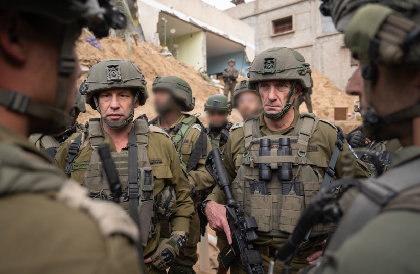  IDF Chief of General Staff Herzi Halevi holds a situational assessment with the troops in Khan Yunis. December 23, 2023. (credit: IDF)