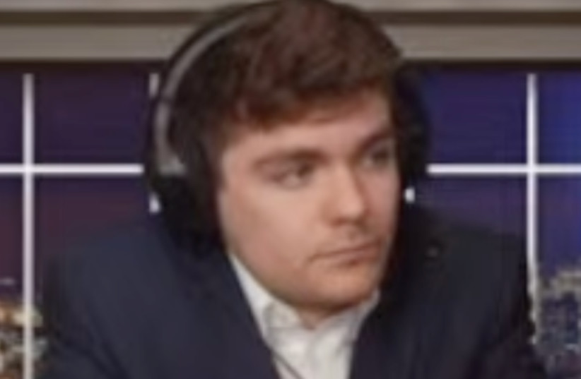  Still frame of Nick Fuentes, from a virtual debate in July 2022. (credit: Modern-Day Debate / CC 3.0 https://creativecommons.org/licenses/by/3.0/deed.en)