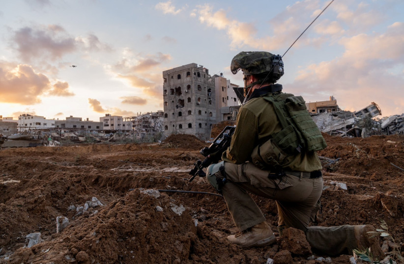  Israeli soldiers operate in the Gaza Strip on December 27, 2023 (credit: IDF SPOKESPERSON'S UNIT)