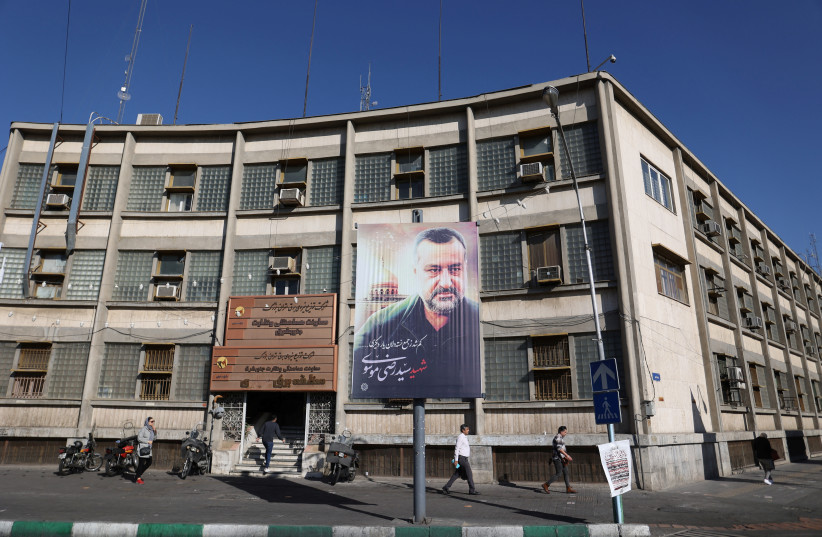  A billboard with a picture of the senior adviser for Iran's Revolutionary Guards, Sayyed Razi Mousavi hangs in a street in Tehran, Iran December 27, 2023. (credit: Majid Asgaripour/WANA/via Reuters)