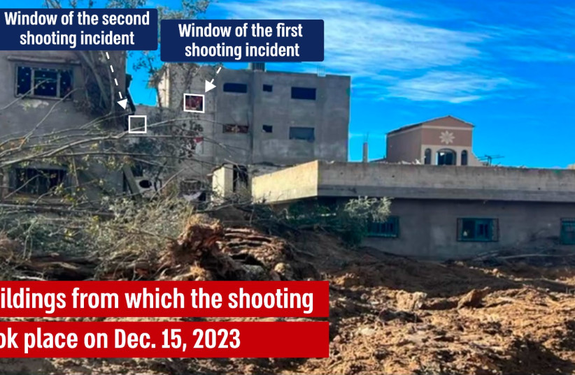  The building in which the Gaza hostages where hiding (credit: IDF SPOKESPERSON'S UNIT)