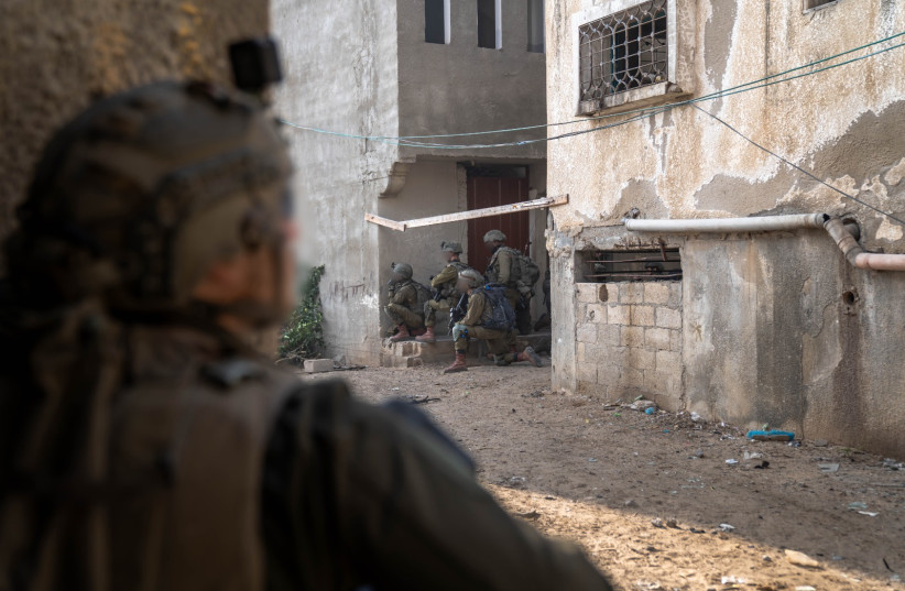  Israeli forces operate in the Gaza Strip, January 1, 2024 (credit: IDF SPOKESPERSON'S UNIT)