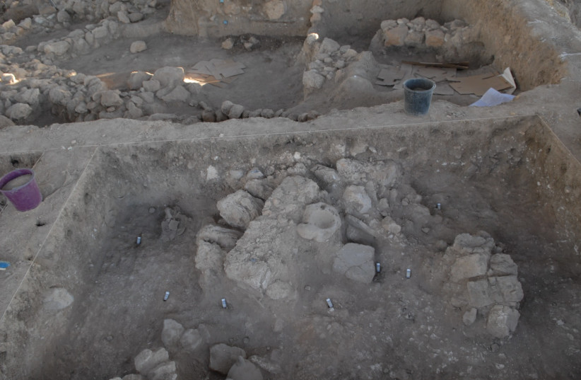 A área estudada durante a escavação.  (crédito: Projeto Arqueológico Tell es-Safi/Gath, Universidade Bar-Ilan)