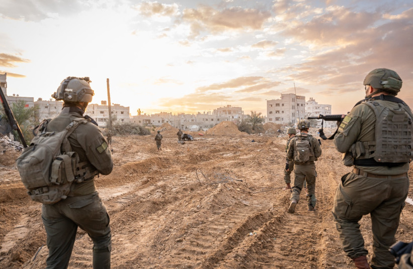  Israeli forces are seen operating in the Gaza Strip on January 5, 2024 (credit: IDF SPOKESPERSON'S UNIT)
