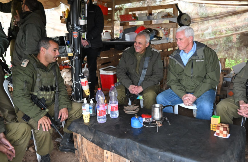  Pence meeting with reserve soldiers, January 5 2024.  (credit: IDF SPOKESPERSON UNIT)