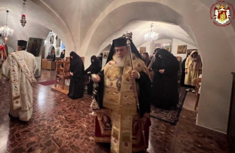   The service of the Royal Hours of Christmas at the Patriarchate of Jerusalem on Friday, January 5, 2024. (credit: Patriarchate of Jerusalem)