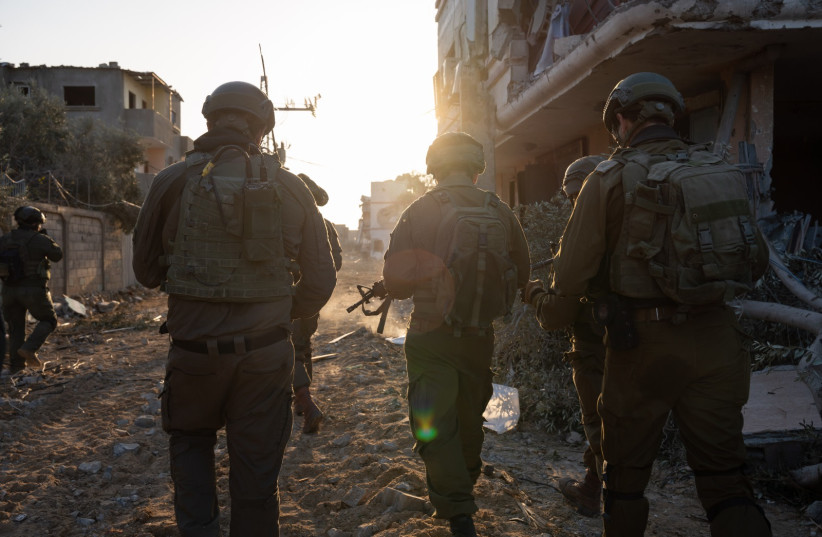  Israeli forces operate in the Gaza Strip on January 8, 2024 (credit: IDF SPOKESPERSON'S UNIT)