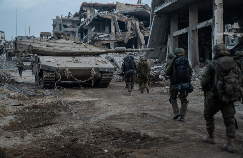  Israeli forces operate in the Gaza Strip on January 8, 2024 (credit: IDF SPOKESPERSON'S UNIT)