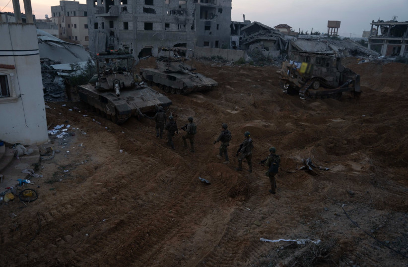  Israeli forces operate in the Gaza Strip on January 10, 2024 (credit: IDF SPOKESPERSON'S UNIT)
