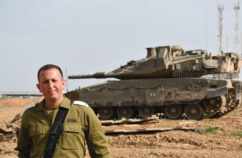  Maj. Barak Tal, the logistics and tech officer in charge of repairing 7th Armored Brigade tanks (credit: SETH J. FRANTZMAN)