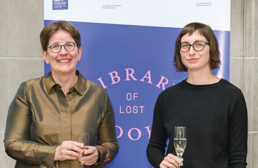 Irene Aue-Ben-David (L), director of Leo Baech Institute Jerusalem, and Bettina Farack, doctoral fellow at Leo Baeck