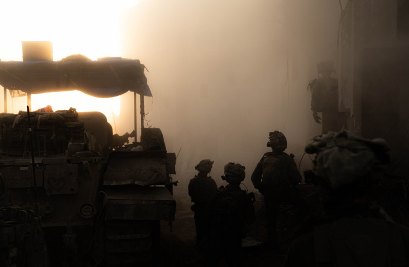  IDF troops on the ground in Gaza, January 12, 2024 (credit: IDF SPOKESPERSON'S UNIT)
