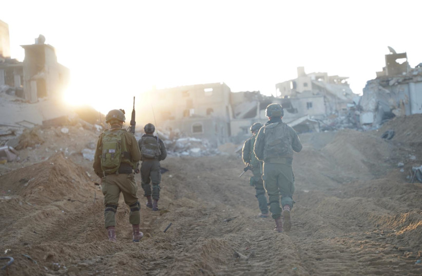  Israeli forces operating in the Gaza Strip on January 13, 2024 (credit: IDF SPOKESPERSON'S OFFICE)