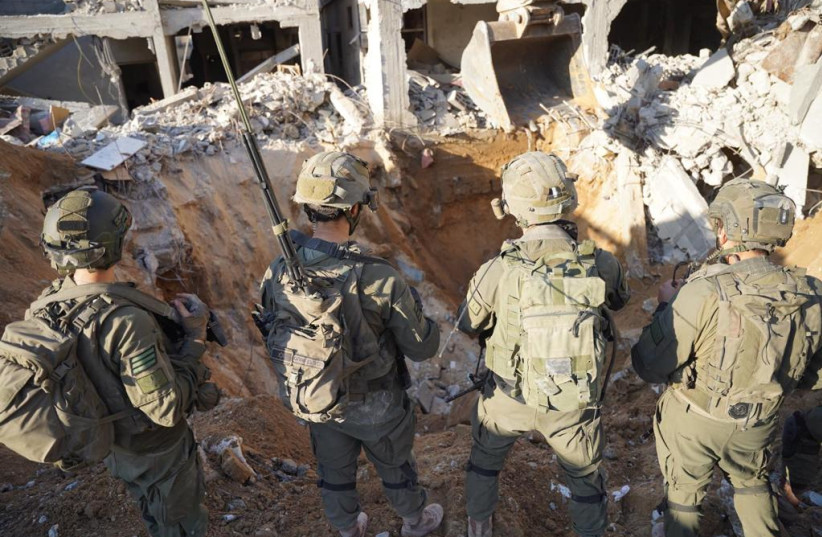 Israeli forces operate in the Gaza Strip on January 14, 2024 (credit: IDF SPOKESPERSON'S UNIT)