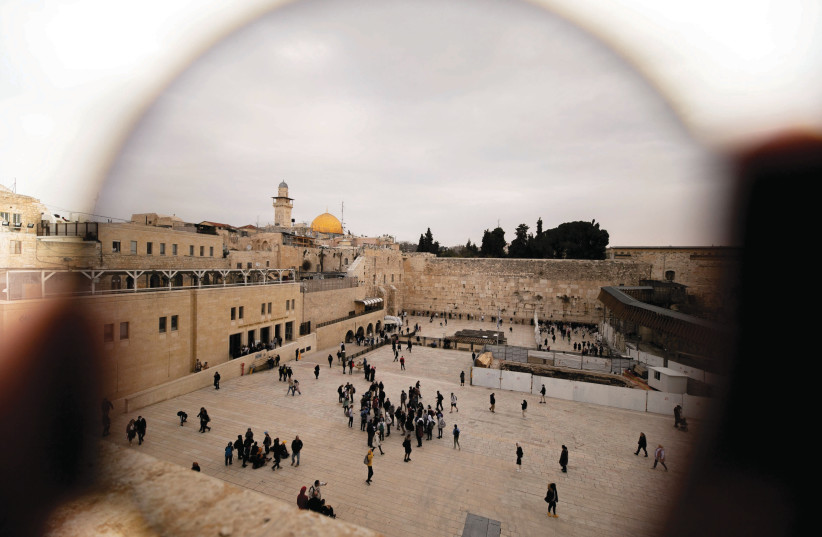  An illustrative image of the Western Wall in the Old City of Jerusalem. (credit: WESTERN WALL HERITAGE FOUNDATION)