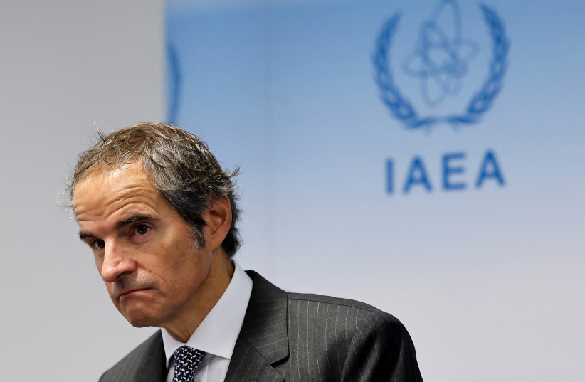  Director General of the International Atomic Energy Agency (IAEA) Rafael Grossi holds a press conference on the opening day of a quarterly meeting of the agency's 35-nation Board of Governors in Vienna, Austria, November 22, 2023 (credit: REUTERS/LISA LEUTNER)