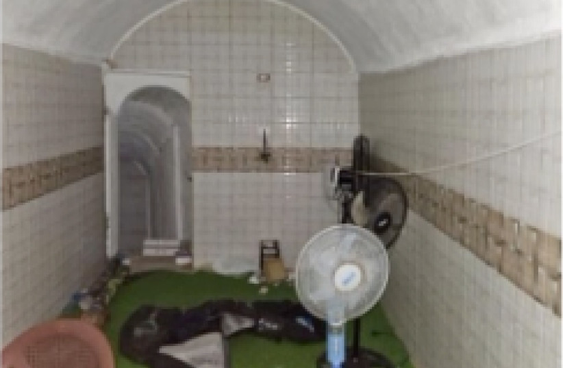  Room in a Hamas tunnel under Gaza where hostages were held. (credit: IDF SPOKESPERSON UNIT)