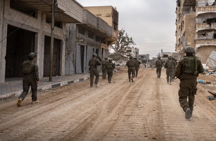  IDF troops on patrol in Gaza. January 25, 2024. (credit: IDF SPOKESPERSON'S UNIT)