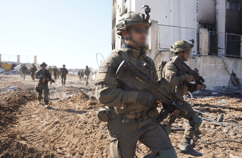  IDF troops operate in southern Gaza, January 26, 2024 (credit: IDF SPOKESPERSON'S UNIT)